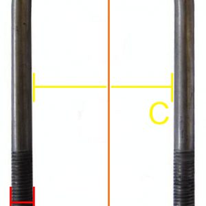 U-bolt measurement diagram